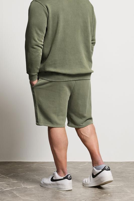 BadRhino Big & Tall Green Sun Bleached Jogger Shorts | BadRhino 4