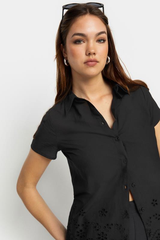 LTS Tall Women's Black Broderie Shirt | Long Tall Sally 4