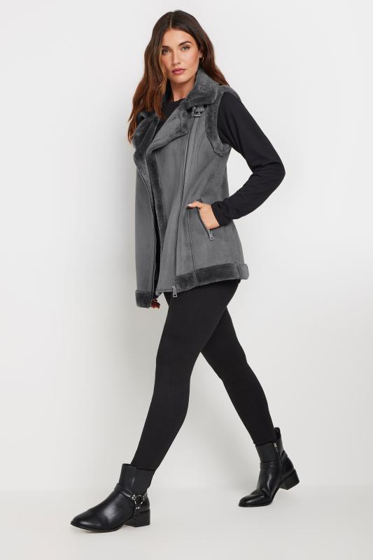 LTS Tall Women's Grey Aviator Gilet Jacket | Long Tall Sally 2