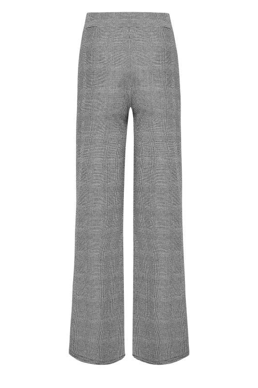 LTS Tall Women's Grey Check Wide Leg Trousers | Long Tall Sally  5