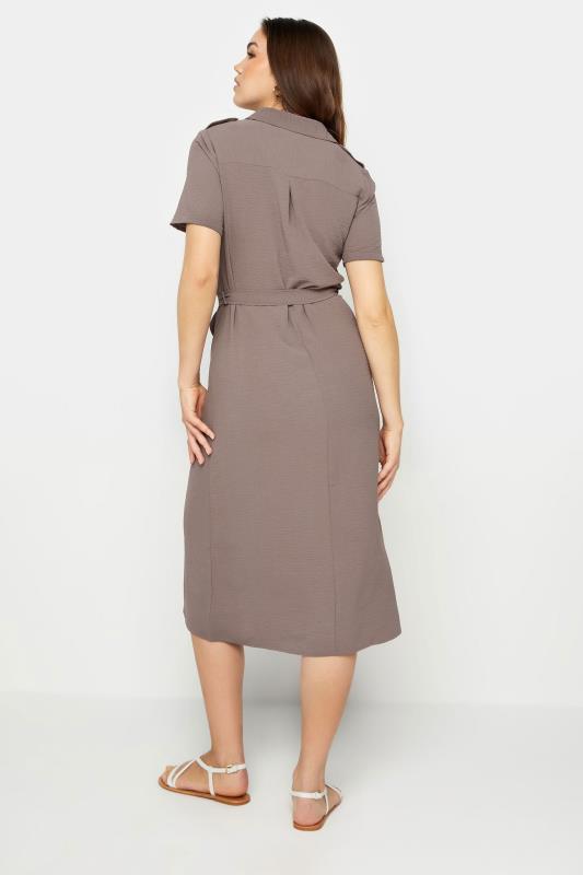 LTS Tall Women's Brown Button Through Midi Dress | Long Tall Sally 3