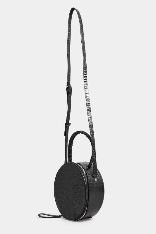 Black Circle Croc Bag | Yours Clothing 1
