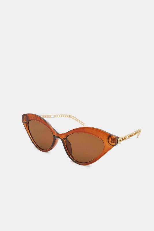 Brown Cat Eye Sunglasses | Yours Clothing 2