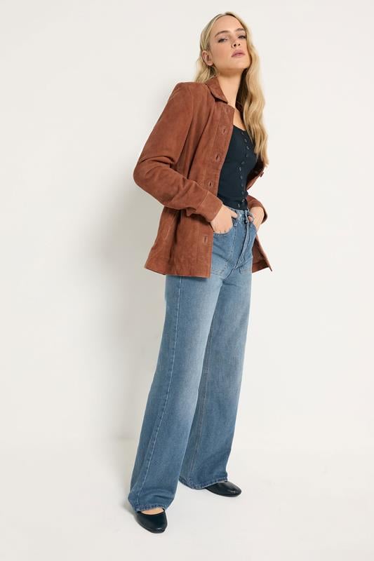LTS Tall Womens Blue Wide Leg High Waisted Jeans | Long Tall Sally  6
