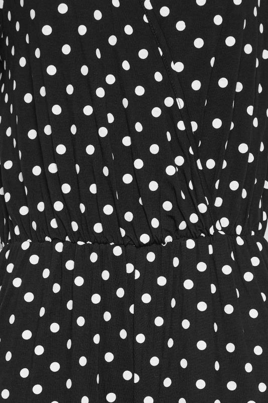 LTS Tall Black Polka Dot Wrap Jumpsuit | Long Tall Sally 5