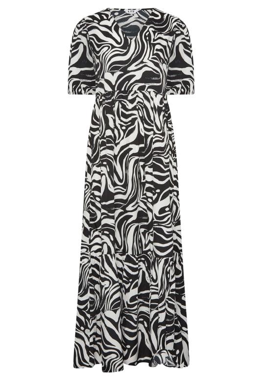 LTS Tall Women's Black Marble Print Midi Dress | Long Tall Sally 6