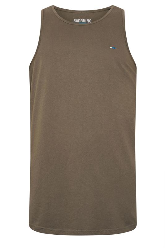 BadRhino Big & Tall 3 PACK Green/Blue/Brown Plain Vest Tops | BadRhino 11