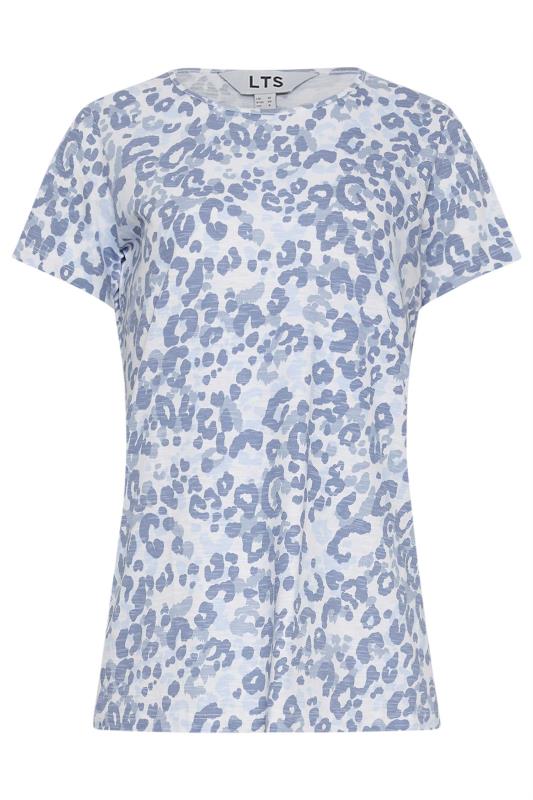 LTS Tall Womens Blue Animal Print Cotton T-Shirt | Long Tall Sally 5