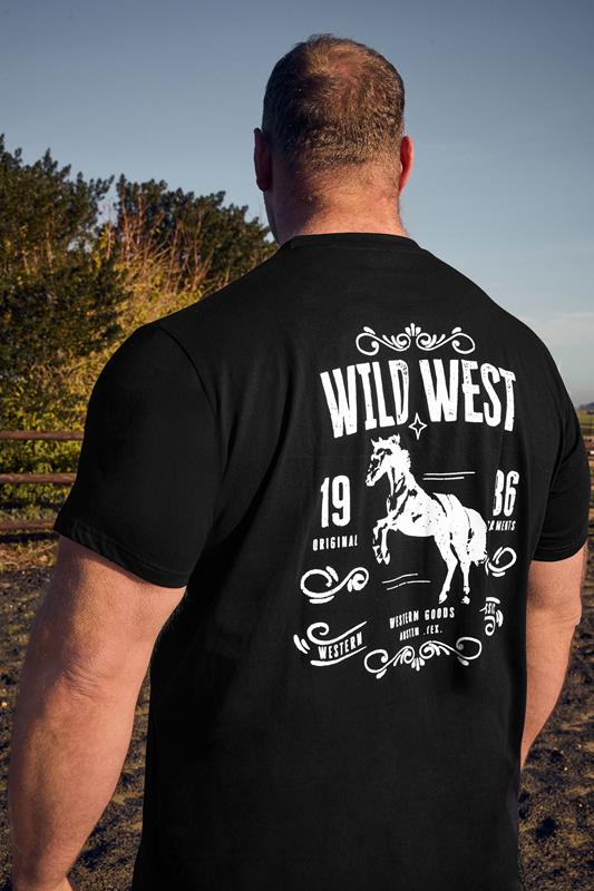  BadRhino Big & Tall Black 'Wild West' Graphic T-Shirt