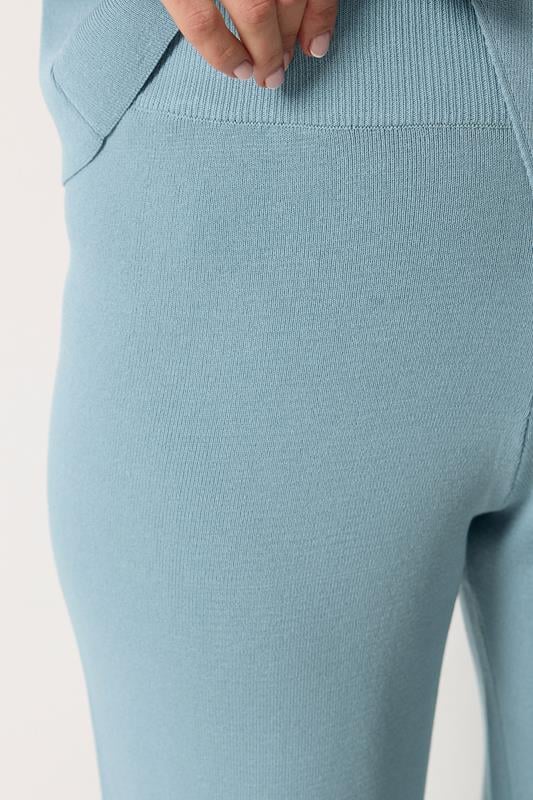 LTS Tall Women's Light Blue Knitted Wide Leg Trousers | Long Tall Sally 4