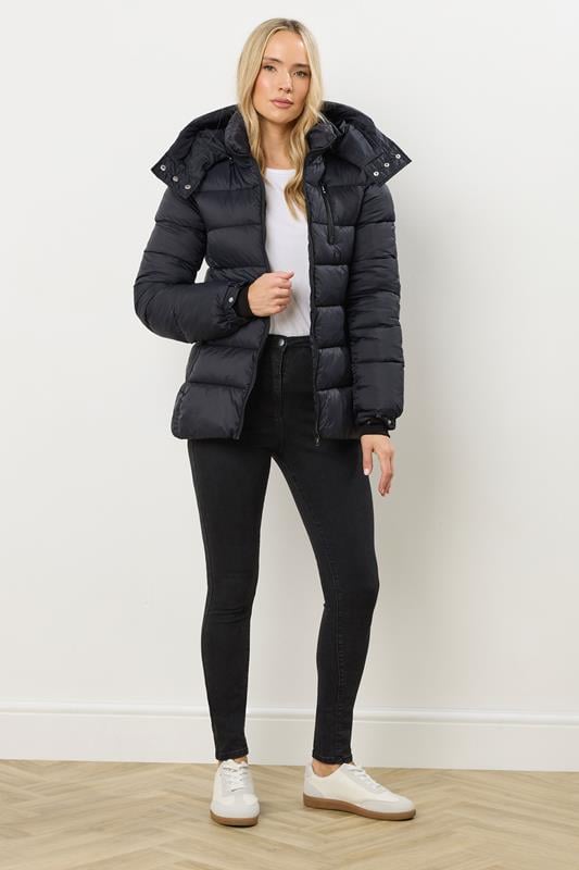 LTS Tall Black Padded Ski Coat | Long Tall Sally 3