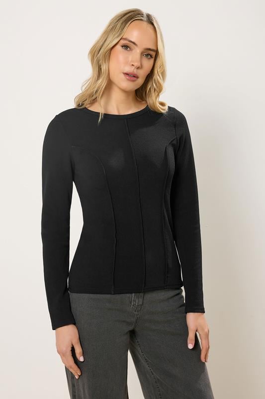 Tall  LTS Tall Black Seam Front Top