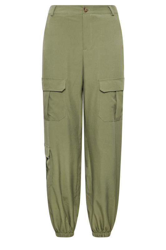 LTS Tall Women's Khaki Green Cuffed Cargo Trousers | Long Tall Sally 6