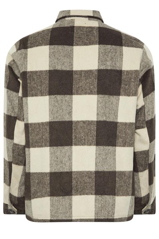 BadRhino Big & Tall Brown Checked Shacket | BadRhino 2