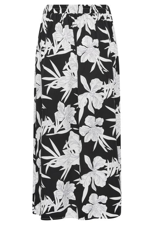 LTS Tall Women's Black Floral Midi Skirt | Long Tall Sally 5