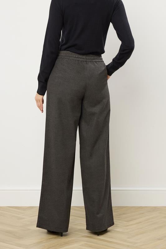 LTS Tall Grey Brushed Wide Leg Trousers | Long Tall Sally 4