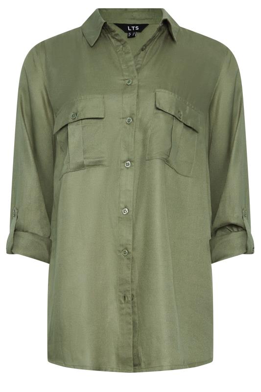 LTS Tall Khaki Green Utility Shirt | Long Tall Sally  5