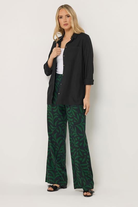 LTS Tall Women's Black Linen Long Sleeve Shirt | Long Tall Sally  2