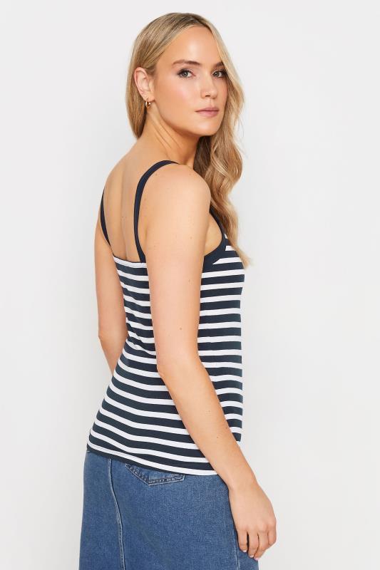 LTS Tall Women's 2 PACK Navy Blue Striped Cami Vest Tops | Long Tall Sally 5