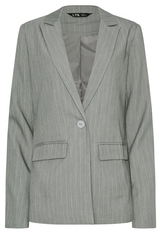 LTS PREMIUM Tall Grey Stripe Formal Blazer | Long Tall Sally 7