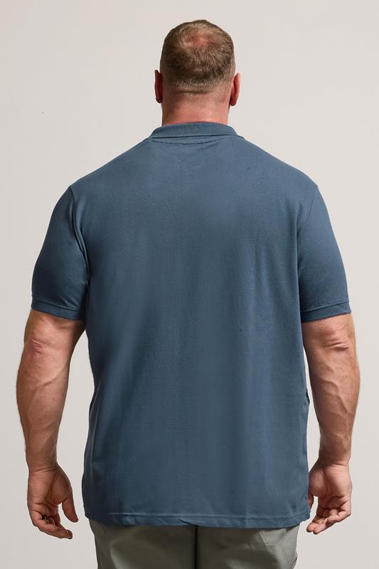 BadRhino Big & Tall Dark Blue Core Polo Shirt | BadRhino 3