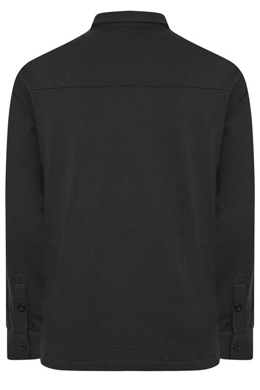 STUDIO A Big & Tall Navy Blue Zip Through Shacket | BadRhino 2