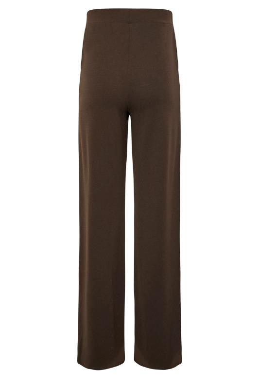 LTS Tall Women's Chocolate Brown Scuba Wide Leg Trousers | Long Tall Sally 6