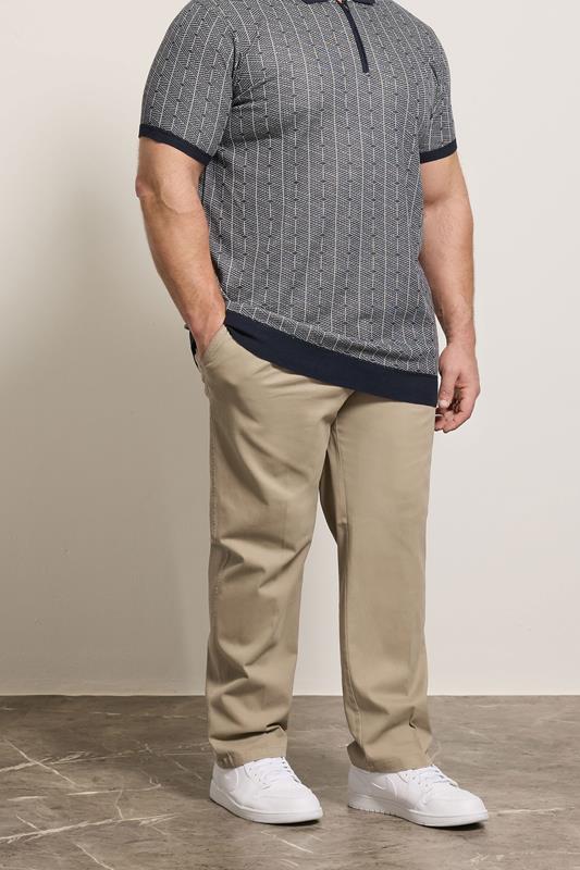 D555 Big & Tall Stone Brown Stretch Chinos