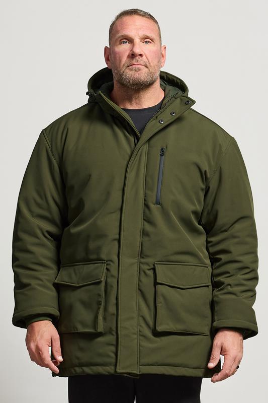 KAM Big & Tall Khaki Green Softshell Jacket