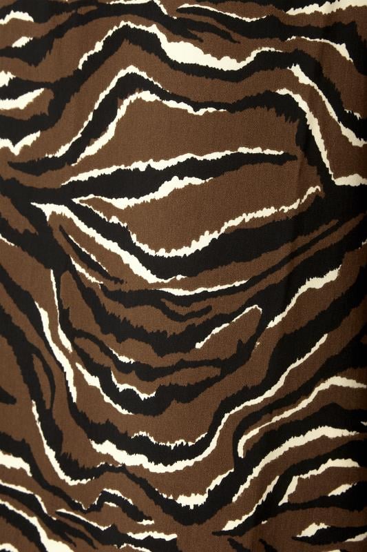 Tall Women's LTS Brown Zebra Print Balloon Sleeve Chiffon Blouse | Long Tall Sally 5