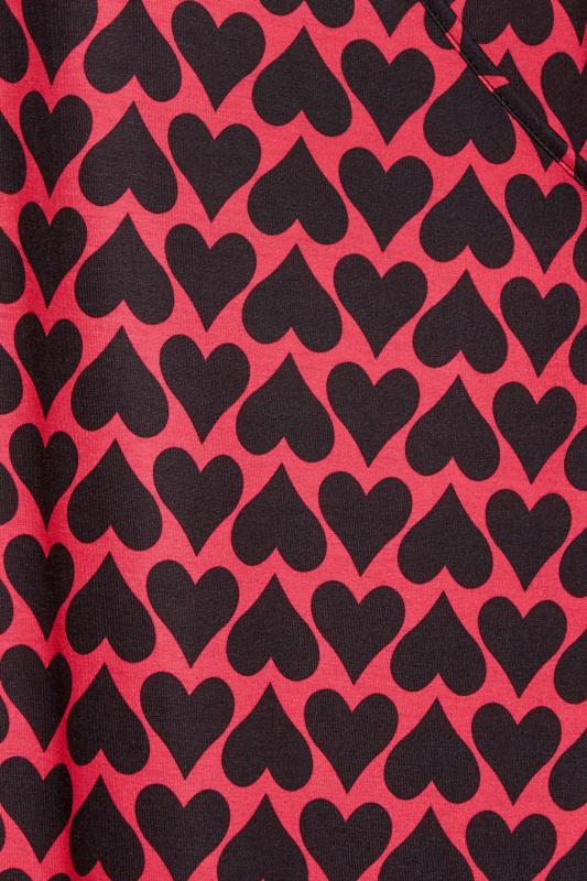 LTS Tall Red & Black Heart Print Midi Wrap Dress | Long Tall Sally  5