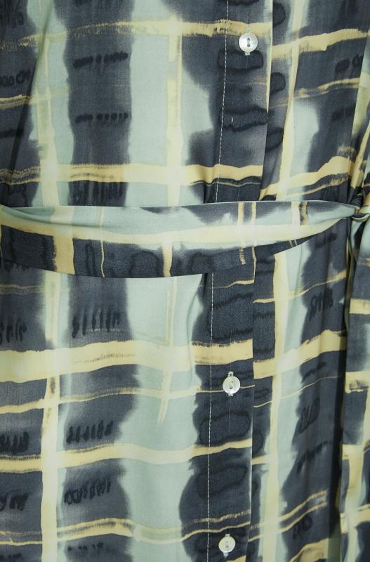 Tall Women's LTS Green & Black Check Print Shirt Dress | Long Tall Sally 6