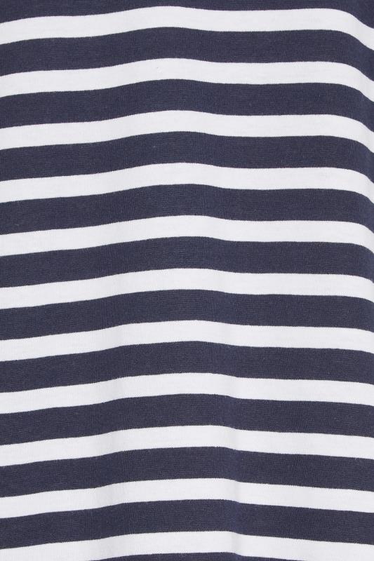 LTS Tall Women's Navy Blue Stripe V-Neck T-Shirt | Long Tall Sally 5