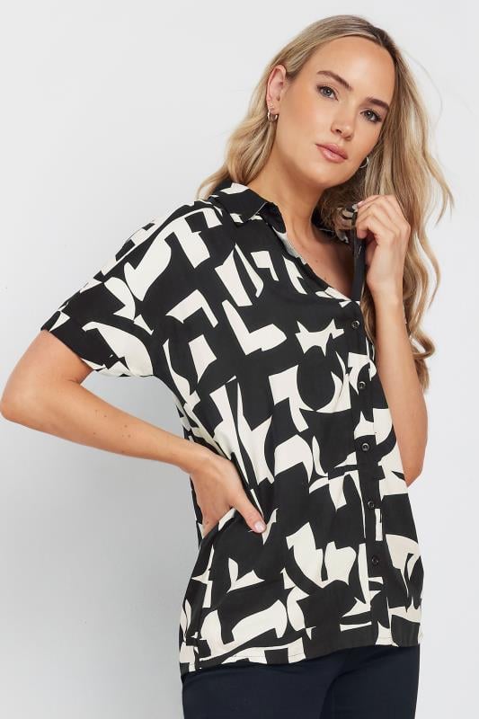 LTS Tall Black & White Abstract Print Shirt | Long Tall Sally 1