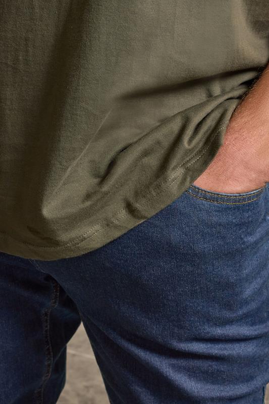 BadRhino Big & Tall Indigo Blue Straight Leg Stretch Jeans | BadRhino 4