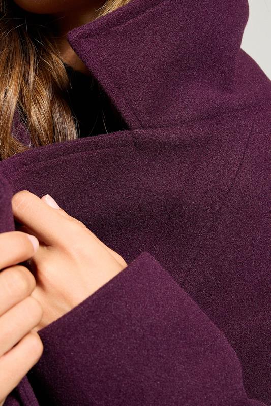 LTS Tall Burgundy Red Formal Wrap Belted Midi Coat | Long Tall Sally 4