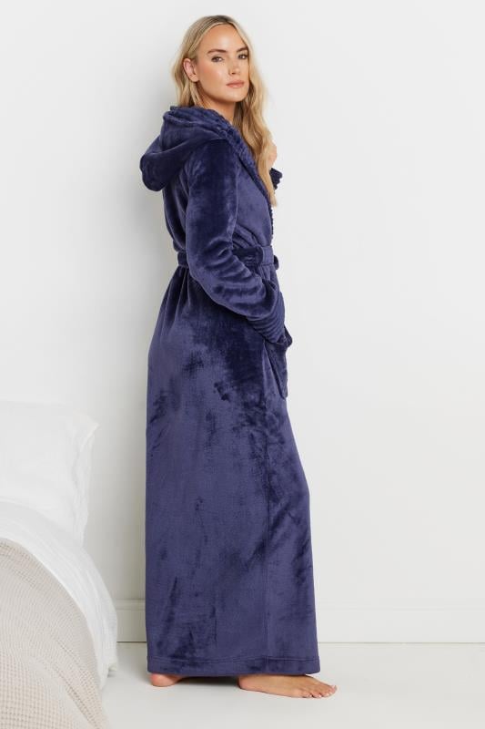 LTS Tall Purple Ribbed Trim Dressing Gown Long Tall Sally