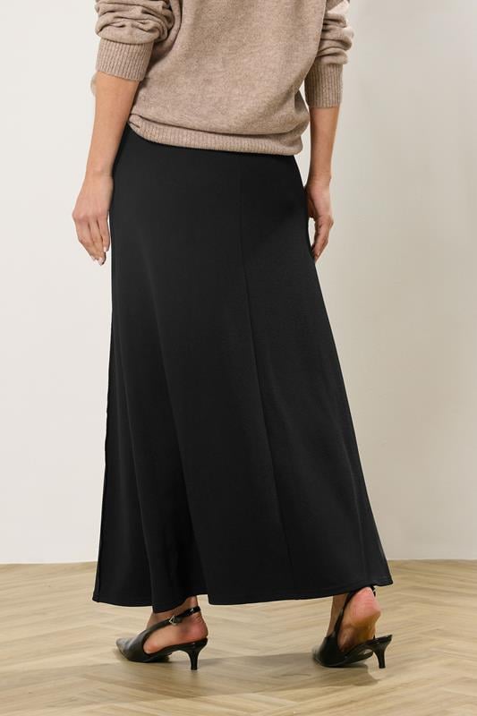 LTS Tall Women's Black Seam Front Flared Maxi Skirt | Long Tall Sally 3
