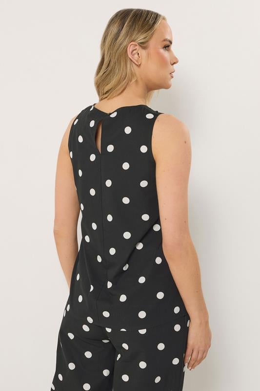 LTS Tall Women's Set Black Polka Dot Print Vest Top & Trousers | Long Tall Sally 2