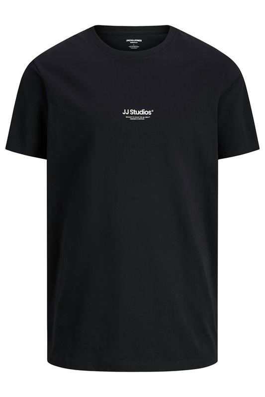 JACK & JONES Big & Tall Black JJ Studio T-Shirt | BadRhino 3