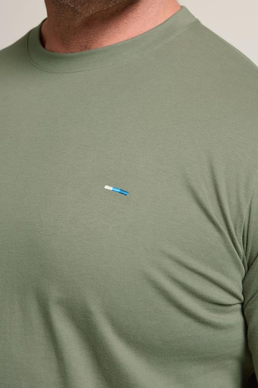 BadRhino Big & Tall Sage Green Long Sleeve Plain T-shirt | BadRhino 4