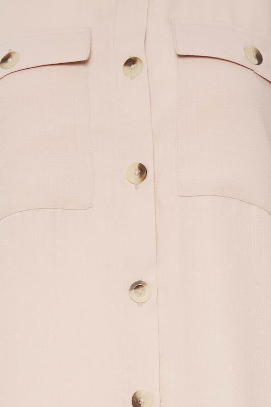 LTS Tall Blush Pink Long Sleeve Utility Shirt | Long Tall Sally 5