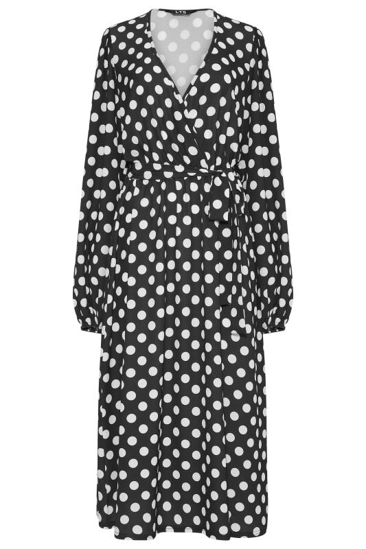 Tall Women's LTS Black Polka Dot Wrap Dress | Long Tall Sally 6