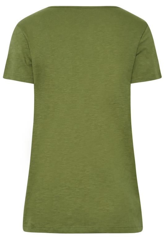 LTS Tall Womens Olive Green Short Sleeve T-Shirt | Long Tall Sally  7