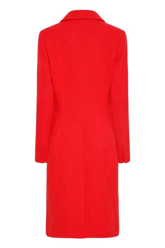 LTS Tall Women's Bright Red Midi Formal Coat | Long Tall Sally 7