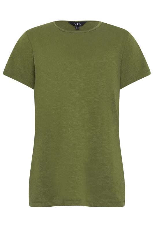 LTS Tall 3 PACK Olive Green & Purple Scoop Neck T-Shirts 8