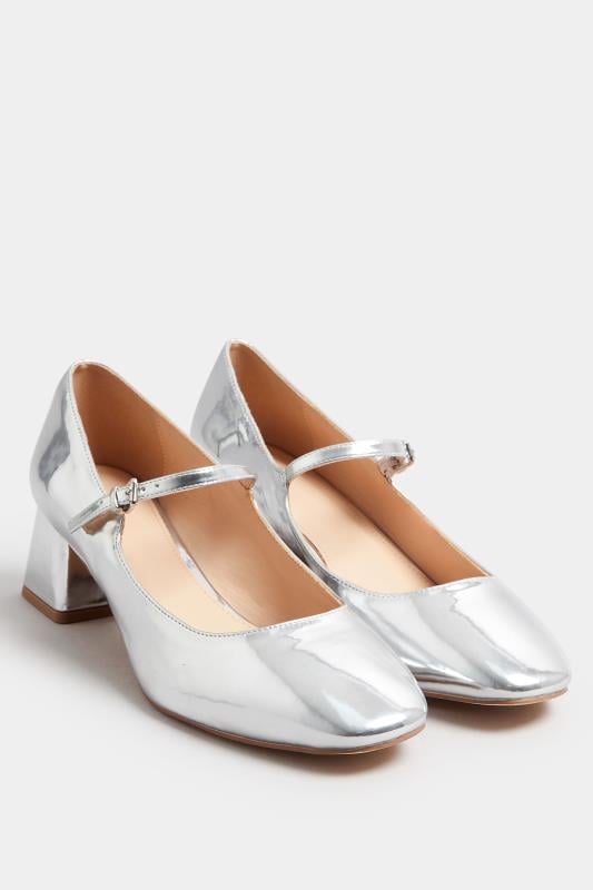 LTS Silver Patent Mary Jane Heels In Standard Fit | Long Tall Sally 2