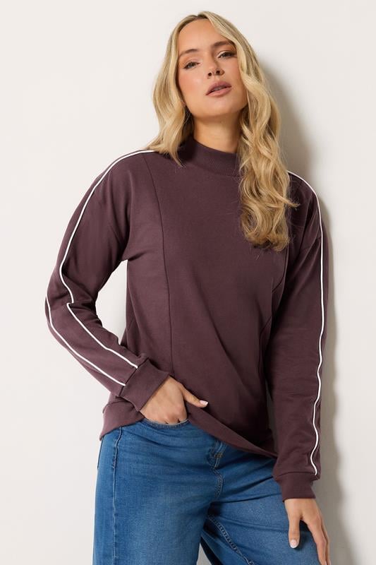  LTS Tall Purple High Neck Sweatshirt