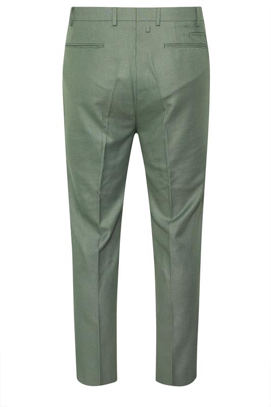 BadRhino Tailoring Big & Tall Green Textured Trousers | BadRhino 7