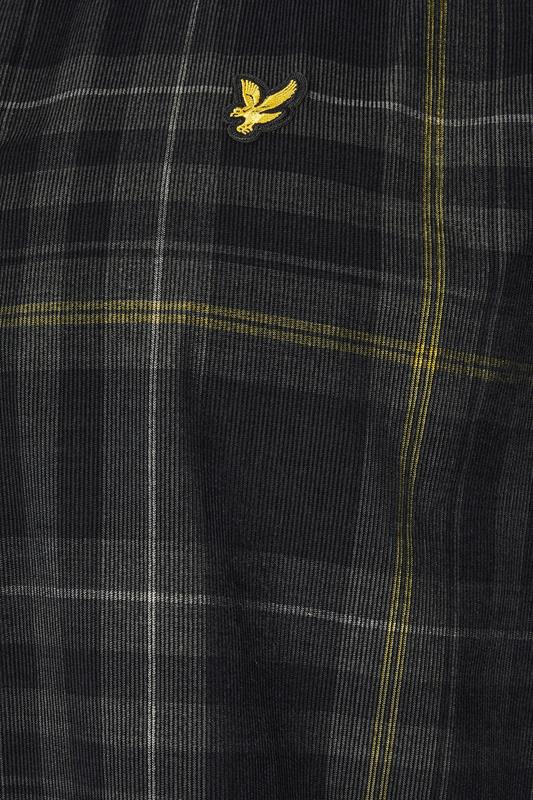 LYLE & SCOTT Big & Tall Black Check Shirt | BadRhino 5
